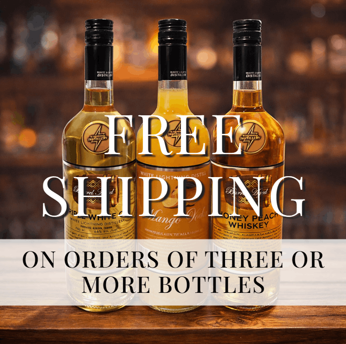White Lightning Distillery premium small-batch spirits bottle